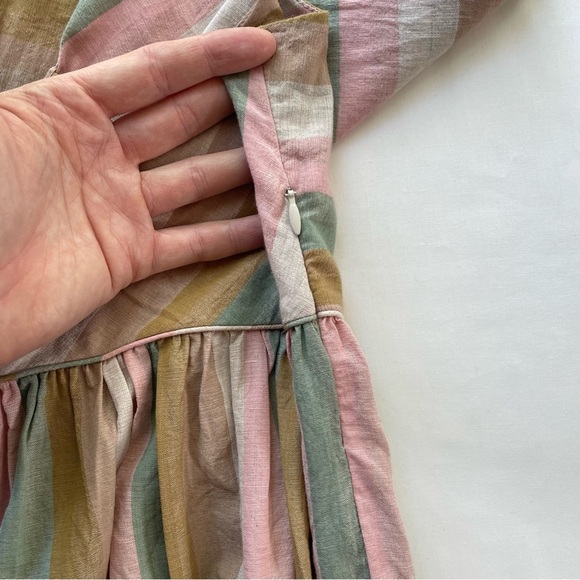 MIRTH Anguilla Rainbow Stripes Mini Dress Large - Picture 10 of 10